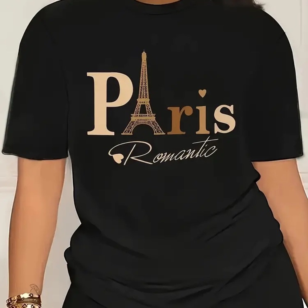 Black Paris Graphic Tee